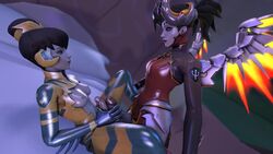 3d alternate_costume animated areola blizzard_entertainment breasts couple cum cumshot curvy d.va devil_mercy dickgirl duo ejaculation erect_nipples erection eyeshadow frottage futa_on_futa futanari handjob intersex junebug_d.va makeup masturbation mercy movealongmate multiple_penises nipples orgasm overwatch overwatch_2 penis penis_size_comparison penis_size_difference red_lips rubbing sex sound source_filmmaker spread_legs video