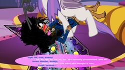 2017 areola barefoot bat_pony bat_wings bell bite biting_finger black_hair blush bow_tie breasts brown_skin detailed_background duo equine fan_character feet female female_on_feral feral finger_in_mouth friendship_is_magic hair hey_jupiter homosexual horse human human_on_feral inside interspecies looking_pleasured lying mammal membranous_wings my_little_pony nude on_back orgasm pixie pony purple_hair pussy sex spread_legs spreading toes vaginal_penetration wings zoophilia