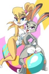 2girls ahe_gao alternate_version_available animal_ears anthro anus back_view bare_shoulders barefoot big_ass big_breasts big_butt blonde_hair blue_eyes breast_grab breast_grope breasts bubble_butt buck_teeth buckteeth bunny busty butt_crack cleavage clitoris crossover crossover_pairing curvy dat_ass detailed_background disney duo easter egg egg_laying eyeshadow female female_only fluffy_tail front_view fur furry gloves grab grabbing grey_fur grope groping half-closed_eyes hand_on_hips hands_on_hip hands_on_hips hourglass_figure humanoid judy_hopps lagomorph large_breasts lola_bunny long_ears looking_at_viewer looney_tunes mammal manic47 masturbation multiple_females multiple_girls naked nude open_mouth pawpads paws pose posing purple_eyes pussy pussy_juice rabbit saliva sex_toy sideboob sitting smiling tail text tongue_out voluptuous warner_brothers white_gloves wide_hips yellow_fur yellow_hair yuri zootopia