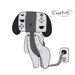 canine canine charging dildo female mammal multi_nipple nipples piebunny plug pussy sex_toy switch_dog