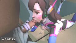 3d animated areola blizzard_entertainment bodysuit breasts brown_hair d.va erect_nipples erection fellatio female gloved_handjob gloves handjob lips long_hair masturbation nipples no_sound oral oral_sex overwatch penis playing_penis_like_flute sex source_filmmaker straight sucking two-handed_handjob video wanksy white_gloves