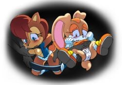 breasts coolblue cream_the_rabbit female lifted nipple panties pussy rape sally_acorn sonic_(series) sonic_the_hedgehog_(archie) sonic_the_hedgehog_(comics) tears undressing young