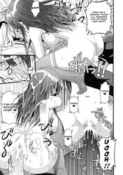 blush cowgirl_position cum cum_in_pussy cum_inside cum_on_ass cum_on_hair hikami_dan hitoyoshi_zenkichi kissing kurokami_medaka long_hair medaka_box penis sanagi_torajirou stocking vaginal_penetration