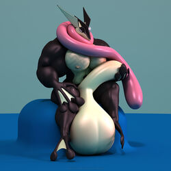 1boy 3d abs alternate_color amphibian anthro anthroanim biceps big_testicles greninja huge_testicles humanoid_penis hyper hyper_muscles hyper_penis hyper_testicles long_tongue male male_only masturbation muscular muscular_male nintendo nipples nude original_character pecs penis pokemon pokemon_(species) pokemon_xy sebastian_greninja solo testicles tongue tongue_out