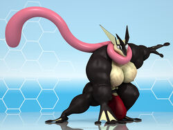 1boy 3d abs alternate_color amphibian anthro anthroanim biceps big_testicles bulge greninja huge_testicles humanoid_penis hyper hyper_muscles long_tongue male male_only muscular muscular_male nintendo nipples original_character pecs penis pokemon pokemon_(species) pokemon_xy sebastian_greninja solo testicles tongue tongue_out