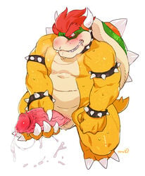 bebebebebe bowser koopa male male_only mario_(series) masturbation nintendo penile_masturbation penis scalie solo tototoilet