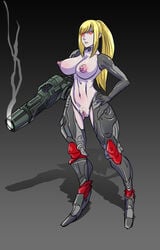 1girls 2017 adapted_costume arm_cannon bad_end big_breasts blonde_hair body_modification brainwashed breasts casual commission corrupted corruption cybernetic cybernetics cyborg erect_nipples evil exposed_torso female female_protagonist firearm frown full-length_portrait full_length functionally_nude glowing_eyes gynoid hand_on_hip human hypnosis long_hair maas mechanical mechanical_arms mechanical_legs menacing metroid mind_control nintendo pale pale-skinned_female pale_skin ponytail portrait prosthetic prosthetic_limb prosthetic_limbs prosthetics pubic_hair pussy red_eyes robotic robotic_limbs robotization samus_aran serious solo standing stern synthetic_samus tech_control tied_hair topless unamused unconvincing_armor vagina voluptuous weapon