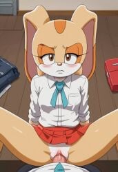 ai_generated cream_the_rabbit furry furry_ears furry_female furry_tail rabbit rabbit_ears rabbit_girl rabbit_tail school school_uniform sex sonic_(series) sonic_the_hedgehog_(series)