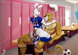 ball club_cruz_azul duo goyo humanoid liebre_blu liga_mx male male/male mascot pumas roy_sardon soccer_ball