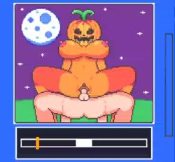 cum_in_pussy cum_outside large_breasts night pumpkin_boobs pumpkin_girl pumpkin_head pumpkin_love pumpkin_sex ride samurai_drunk standing tagme video