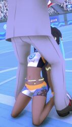 3d blowjob chairman_rose female make nessa_(pokemon) old_man pokemon pokemon_ss public straight