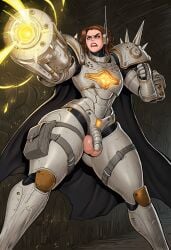 ai_assisted ai_generated aiming_at_viewer arm_cannon energy_beam energy_weapon femboy girly greyscaler holy_rook laser male nun nun's_habit power_armor shooting world_of_lust:_the_spire