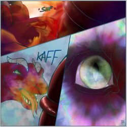 avian big_pupils cinos_ruddertail cormac_(artist) cough dilated_pupils dragon european_mythology feral greek_mythology hi_res hippogriff kaz_(character) male male/male musk musky_penis mythological_avian mythological_creature mythological_scalie mythology pupils scalie sniffing solo substance_intoxication