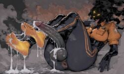 after_footjob ai_generated cum cum_on_feet deadlock feet futanari haze_(deadlock) intersex mcgold4553 valve