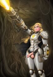 ai_assisted ai_generated aiming arm_cannon energy_beam energy_weapon femboy girly greyscaler holy_rook laser male nun nun's_habit power_armor shooting world_of_lust:_the_spire