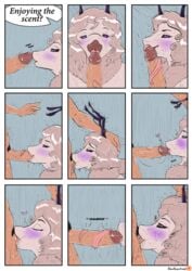 anthro_penetrated arthropod comic fellatio female human insects interspecies licking male mammal oral sex shower sniffing soulcentinel tongue tongue_out violet_echo wet