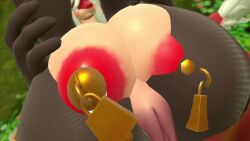1girls 3d animated anthro areolae bouncing bouncing_ass bouncing_breasts cowbell female female_only front_view huge_ass huge_breasts huge_thighs lactation legs low-angle_view lying lying_on_back mp4 mythology nipple_penetration nipple_plugs pussy scalie sex_toy sloppydragons solo sound spinel_(sepiruth) tagme tail video vrchat white_hair