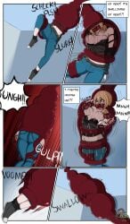 absorbcell absorption_vore female female_prey swallowing tentacle_vore vore
