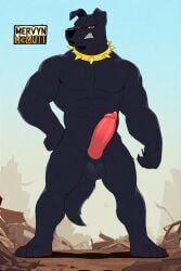abs ai_generated canine catillac_cats dog dog_anthro domestic_dog heathcliff_and_the_catillac_cats male mammal mervyn_mcmutt muscular muscular_male