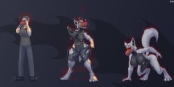 2:1 absurd_res all_fours anthro breast_expansion breast_growth breasts brown_hair canid canine canis clothing curvy_figure diethyl digitigrade expansion female fur gender_transformation genitals genitals_shrinking grey_body grey_fur growth hair hi_res human hypnosis identity_death male mammal mask mature_female mid_transformation mind_alteration mind_control mtf_transformation nipples nude open_mouth pussy red_eyes simple_background solo species_transformation tail tail_growth tearing_clothing tearing_own_clothing thick_thighs torn_clothing transformation transformation_sequence wolf