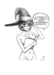 bardachka big_breasts book glasses manga_raven manga_style short_hair tagme wizard_hat
