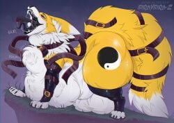 2024 4_toes almost_fully_inside ambiguous_anthro ambiguous_gender ambiguous_prey anthro anthro_prey ass balls bandai_namco belly belt belt_collar big_balls big_belly big_butt big_tail black_body black_claws black_clothing black_fur black_legwear black_nose black_pawpads black_tongue bodily_fluids canid canine choker_snapping claws closed_eyes clothed clothed_feral clothing collar colored countershade_fur countershade_torso countershading detailed_background digimon digimon_(species) digital_media_(artwork) dipstick_ears dipstick_tail duo ear_markings eyelashes feet feet_first feral feral_focus feral_pred feralized finger_claws fluffy fluffy_tail foot_imprint fur genitals grass hand_imprint huge_balls huge_tail huge_thighs imprint larger_feral larger_male larger_pred legwear male male_feral male_focus male_pred mammal markings multicolored_body multicolored_ears multicolored_fur multicolored_tail neck_bulge neck_tuft night open_mouth oral_vore outside pawpads pink_claws plant quadruped raaru renamon saliva saliva_string santanahoffman shaded size_difference sky smaller_ambiguous smaller_anthro soft_vore solo_focus sound_effects standing star starry_sky stomach_bulge swallowing swallowing_sound_effect tail tail_markings thick_thighs toe_claws toes tongue tongue_out tuft two_tone_body two_tone_ears two_tone_fur two_tone_tail vore white_body white_countershading white_ear_tips white_ears white_fur white_tail white_tail_tip yellow_body yellow_ears yellow_fur yellow_tail