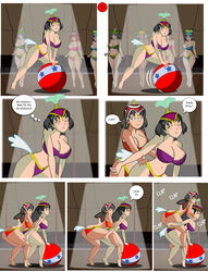 ball catty circus climbing comic disney dumbo female_version giddy human_version matriarch multiple_girls parody prissy public pyramid_(artist) pyramid_girls_(comic) shinny_(fan_character) sonnya_(fan_character) tower_human yuri