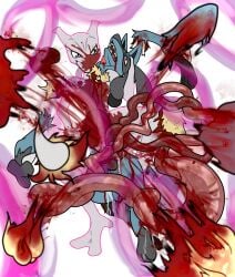 anal_sex battle blood_splatter bone cum cuming dead death explosion fight fighting gore guts hard_cock hard_penis hard_sex heart intestinal_penetration intestines intestines_filled killed killing_during_sex littlepinebox lucario male male/male male_only mewtwo necrophilia penetration pokemon psychic_powers snuff stomach vertebrae