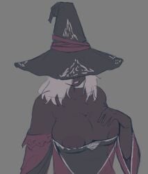 areola big_breasts breasts elden_ring elden_ring_nightreign female fromsoftware nipples recluse_(nightreign) sr.aguacate white_background white_hair witch