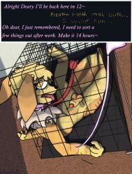 absurd_res abuse after_rape after_sex animal_genitalia anthro balls bars bell bound cage collar confined drugged drugs eevee english_text flaccid forced generation_1_pokemon genitals harm hi_res kennel kidnapping leash male misery nintendo nude penis pokemon pokemon_(species) poofythedragon restrained sad saline scar sheath slumped substance_intoxication text torture trapped work wounded