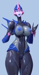 1girls 3d alternate_version_available arcee arcee_(prime) arcee_(prime)_(trawert) big_breasts big_thighs blue_lips blue_nipples blue_pussy blush breasts female female_only grey_body huge_breasts large_breasts nipples presenting_breasts pussy robot robot_girl smirk solo thick_thighs transformers transformers_prime trawert vagina