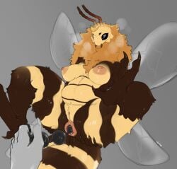 absurd_res anal anal_bead_pull anal_beads anal_beads_in_ass anal_sex antennae_(anatomy) anthro arthropod arthropod_abdomen bee big_breasts black_body black_eyes breasts disembodied_hand duo female female_focus female_penetrated genitals grey_background hi_res hymenopteran innie_pussy insect_wings insects lvlirror mandibles object_in_ass penetration pussy sex_toy sex_toy_in_ass sex_toy_insertion simple_background slightly_chubby slightly_chubby_anthro slightly_chubby_female solo_focus wings yellow_body