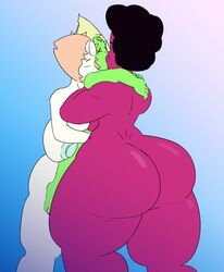 3girls 5h4m3l355 big_ass big_breasts breasts dat_ass garnet_(steven_universe) gem_(species) gem_fusion huge_ass huge_breasts kissing multiple_girls nipples pearl_(steven_universe) peridot_(steven_universe) steven_universe threesome yuri