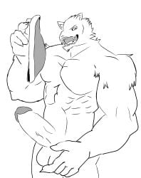 1boy balls bara canine feline furry jackal jackalman male muscles thundercats underwear