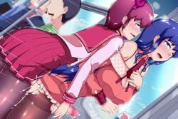 anal_sex femboy futanari leaking_cum pantyhose public_sex