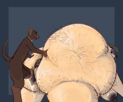 age_difference anthro anus ass bald balls big_balls big_breasts big_butt big_penis bird_dog black_nipples black_pussy bodily_fluids body_hair breasts brown_body brown_skin butt_hair canid canine canis chain_necklace colored denimdoggy digital_drawing_(artwork) digital_media_(artwork) domestic_dog duo elderly elderly_anthro elderly_female erection female genital_fluids genitals hairy hairy_balls hairy_pussy hi_res huge_balls huge_butt huge_cock huge_hips huge_thighs humanoid_genitalia humanoid_penis hunting_dog hyper hyper_butt hyper_genitalia hyper_penis jewelry labrador looking_back makeup male male/female male_penetrating mammal mary_mabuff mature_anthro mature_female molosser necklace nipples nude obese obese_anthro obese_female older_female overweight overweight_anthro overweight_female penetration penile penis puffy_anus pug pussy rear_view retriever saggy_pussy sex shaded simple_background size_difference small_molosser smile tan_body tan_skin thick_thighs toy_dog vaginal_fluids vaginal_penetration vaginal_penetration vaginal_tugging wide_hips younger_male
