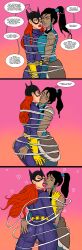 2girls accidental_yuri ass_grab assertive_female avatar_legends avatar_the_last_airbender barbara_gordon batgirl batman_(series) big_ass big_breasts bisexual bisexual_female blue_eyes bound_together bracelet breast_press breasts chocolate_and_vanilla closed_eyes clothed crossover curvaceous curvy curvy_figure dark-skinned_female dark_hair dark_skin dc dc_comics digital_media_(artwork) english_text female female/female female_only ginger gloves grabbing_ass groping groping_ass hearts high_ponytail hips hourglass_figure imminent_sex interracial interracial_yuri just_fuck_already kissing korra legs light-skinned_female light_skin long_hair making_out masked masked_female mature mature_female mavruda nickelodeon ponytail pussy_grab red_hair rubbing_pussy_through_clothing sidelocks slim_waist superhero_costume superheroine the_legend_of_korra thick thick_hips thick_legs thick_thighs thighs tied_together tied_up voluptuous waist water_tribe waterbender wide_hips yuri