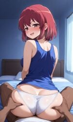 ai_generated big_ass kushieda_minori minori_kushieda sitting_on_person stained_panties toradora!