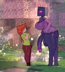 alex_(minecraft) big_breasts enderwoman futanari height_difference minecraft minecraft_mob yuri