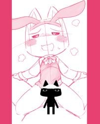 anal anal_sex bj_(artist) blush bunny_ears bunnysuit censored doko_demo_issho duo first_person_view gay heart-shaped_pupils male male_only sex sketch sony_interactive_entertainment steam toro_inoue
