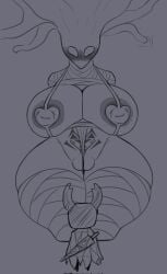 1boy 1girls 2025 areolae bikini blush blushing_female blushing_profusely bondage crilix female female_focus heart_bikini hollow_knight huge_breasts huge_thighs male milf nipples pinup protagonist_(hollow_knight) pubic_tattoo pussy pussy_peek sketch tattoo team_cherry thighhighs visible_nipples white_lady_(hollow_knight) wrapped_up