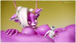16:9 3d_(artwork) absurd_res anthro breasts demon digital_media_(artwork) duo equid equine female friendship_is_magic genitals hair hasbro hi_res hornyforest horse lia_(hornyforest) macro male male/female mammal muscular muscular_anthro muscular_male my_little_pony nipples nude pony pussy shining_armor_(mlp) simple_background size_difference size_play unbirthing vaginal_penetration vore wet widescreen