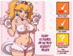 princess peach from ero-card showdown by melongun