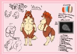 absurd_res anthro belly belly_nipples big_belly big_breasts breasts canid canine canis darkened_nipples digitigrade female female_only fetus front_view fur hair hi_res mammal model_sheet multi_breast multi_nipple multicolored_body multicolored_fur multiple_angles nipples outie_navel pink_background popped_navel pregnancy_progression pregnant pregnant_with_multiples red_body red_fur red_hair rosa_(disambiguation) side_view simple_background solo swordsfurry tan_body tan_fur two_tone_body two_tone_fur ultrasound wavy_hair wolf