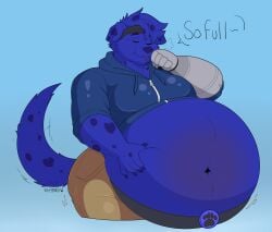 big_breasts blueberry_inflation breasts female furry hastagaspacho huge_breasts inflation kittyfred thick_thighs wide_hips