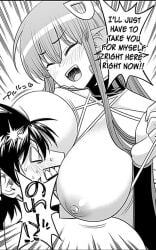 face_in_breasts kimihito_kurusu kurusu_kimihito lamia manga_page miia_(monster_musume) monster_musume_no_iru_nichijou nipples okayado tagme