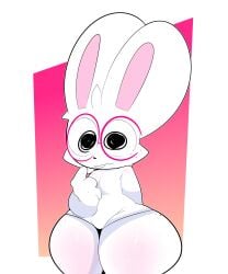 anthro bunny freckles freckles_on_face freckles_on_thighs glasses konaditto lagomorph partially_nude squashortstacks thick_thighs wide_hips