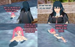 3d ass breasts byleth_(fire_emblem) byleth_(fire_emblem)_(female) fire_emblem fire_emblem:_three_houses hilda_valentine_goneril koikatsu nude retropunch swimming water