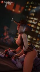 anal animated ashe_(overwatch) bandoned female futa_on_female futanari overwatch tagme video