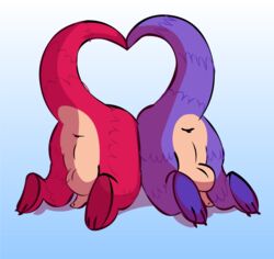 anus ass balls duo google google_doodle heart holidays male mammal nuttyporntastic outdoors pangolin pangolin_love penis simple_background valentine's_day yaoi